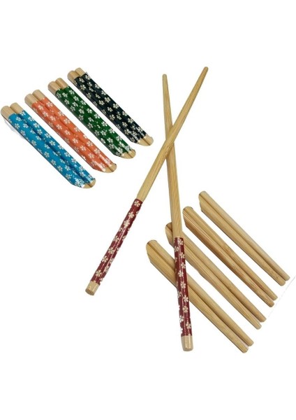 Çin Bambu Chopsticks Desenli 5 Adet modelleri