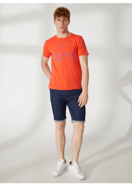 Bisiklet Yaka Turuncu Erkek T-Shirt FM23S01TGORANGE fiyatları