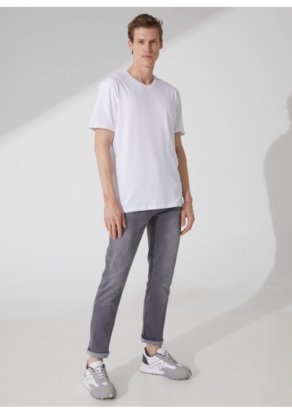 O Yaka Düz Beyaz Erkek T-Shirt TS1014000276 fiyatları