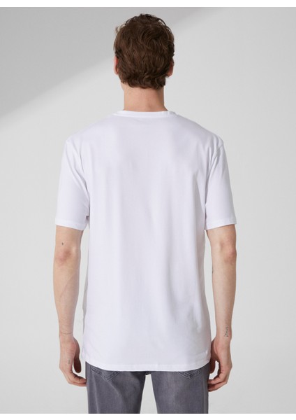 O Yaka Düz Beyaz Erkek T-Shirt TS1014000276 indirimleri