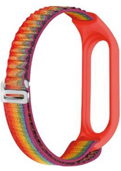 Xiaomi Mi Band 6 Kordon Ayarlanabilir Kademeli Naylon Sc4 Kırmızı