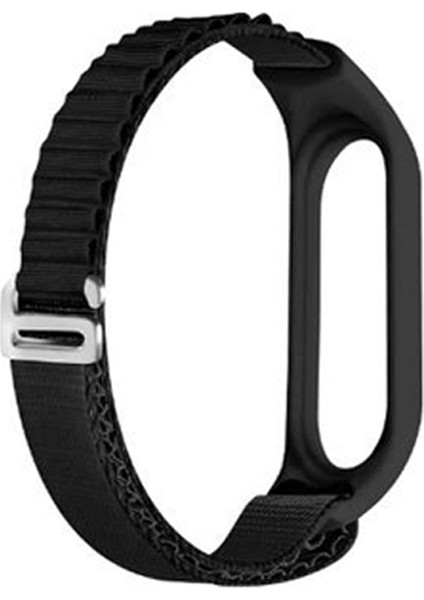 Casestreet Xiaomi Mi Band 5 Kordon Ayarlanabilir Kademeli Naylon Sc4 Siyah