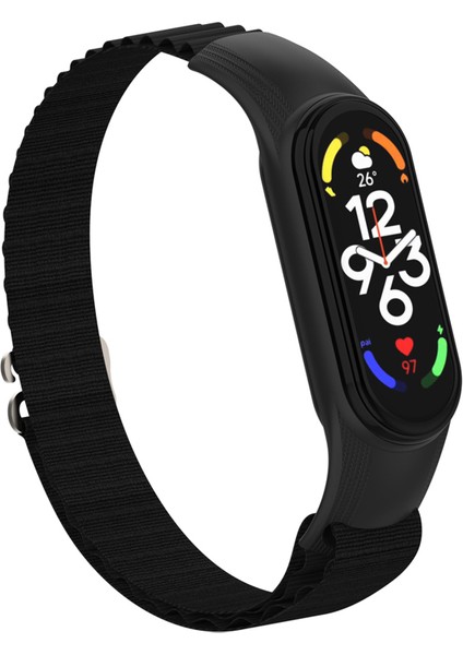 Casestreet Xiaomi Mi Band 5 Kordon Ayarlanabilir Kademeli Naylon Sc4 Siyah fırsatları