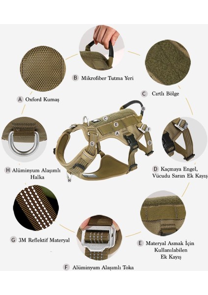 Tactical Siyah Köpek Göğüs Tasması modelleri