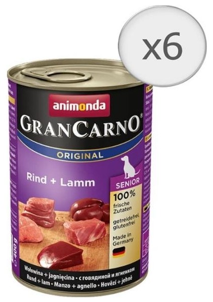 Sığır Kuzu Etli Köpek 400 G x 6 Adet Konserve Mama Skt: 11/2024