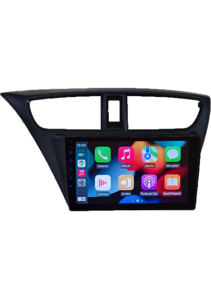 Honda Civic Android Kablosuz Carplay Navigasyon Multimedya 9 Inch Ekran 2 GB Ram 32 GB Rom