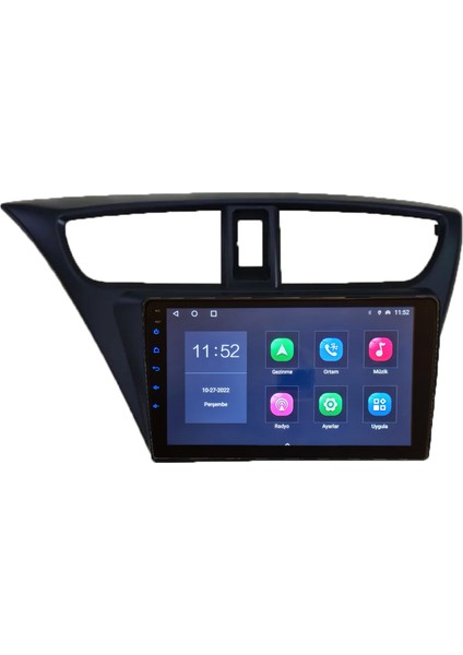 Honda Civic Android Kablosuz Carplay Navigasyon Multimedya 9 Inch Ekran 2 GB Ram 32 GB Rom