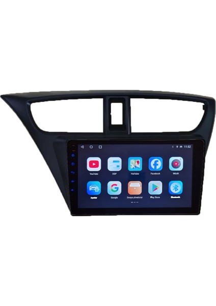Honda Civic Android Kablosuz Carplay Navigasyon Multimedya 9 Inch Ekran 2 GB Ram 32 GB Rom