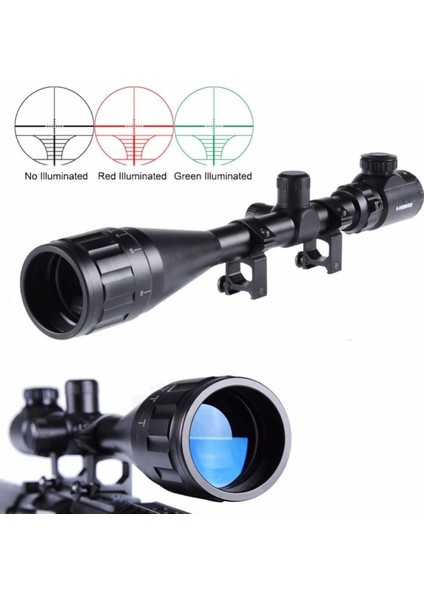 Tr- 4-16X50 Aoeg Zoomlu Tüfek Dürbünü Çift Işıklı Kırmızı,yeşil Kaynaklı Avcılık Dürbün