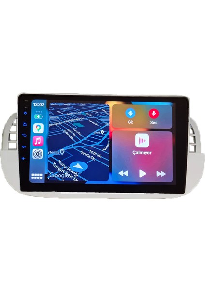 Fıat 500L (2008-2012 yıl)2GB Ram 32GB Rom Hafıza Multimedya Android sürüm 13 Kablosuz Carplay Navigasyon 9 inç Ekran