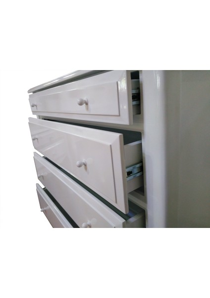 Şifonyer Aslan Ayak Model Kayın Torna Çekmec Parlak Beyaz Natüre Porselen Kulp El Yapım modelleri