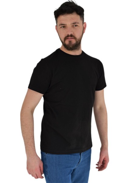 Erkek Sıfır Yaka Sırt Baskılı Tişört 2381 BGL-ST02875
