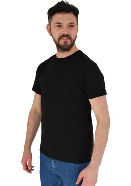 Erkek Sıfır Yaka Sırt Baskılı Tişört 2381 BGL-ST02875
