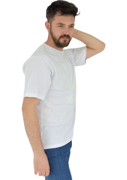 Erkek Baskılı Oversize Tişört 2379 BGL-ST02804