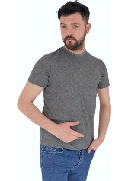 Erkek Büyük Beden Sıfır Yaka Tişört Ottoman BGL-ST01891