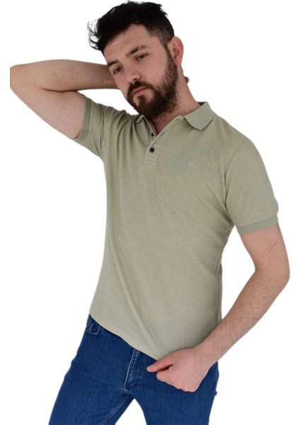 Erkek Polo Yaka Tişört Waffle BGL-ST01941
