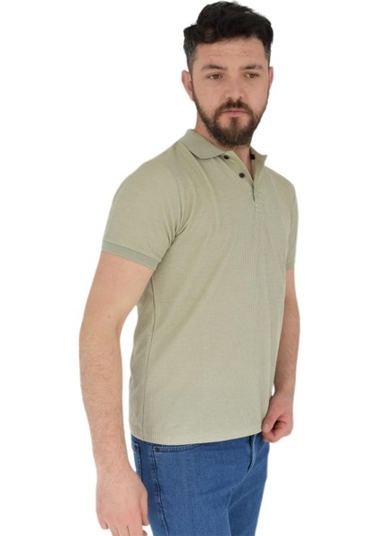 Erkek Polo Yaka Tişört Waffle BGL-ST01941