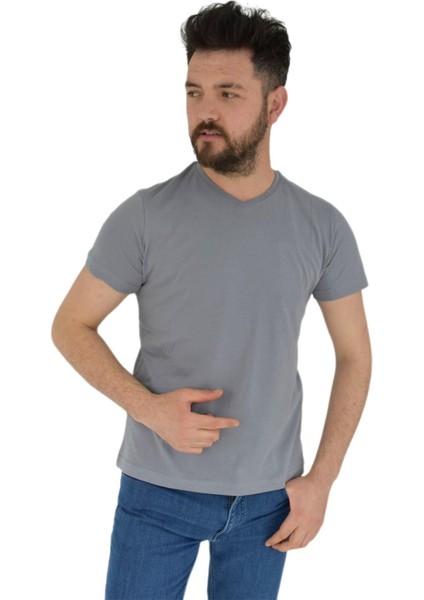 Erkek V Yaka Tişört Penye BGL-ST02801