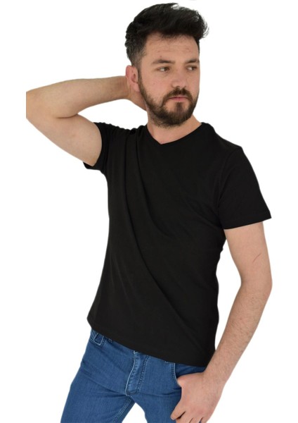 Erkek V Yaka Tişört Penye BGL-ST02801