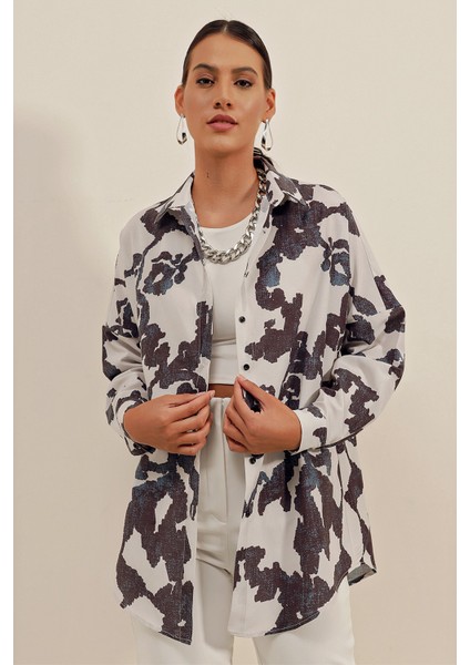 3900 Oversize Uzun Basic Gömlek