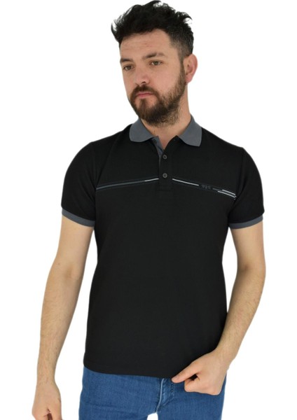 Erkek Polo Yaka Tişört Waffle 2369 BGL-ST02792