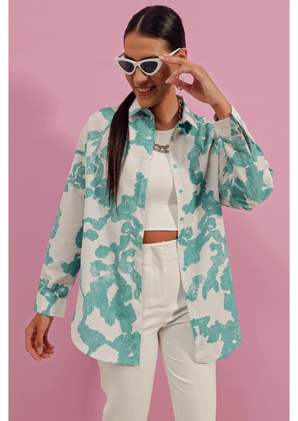 3900 Oversize Uzun Basic Gömlek modelleri