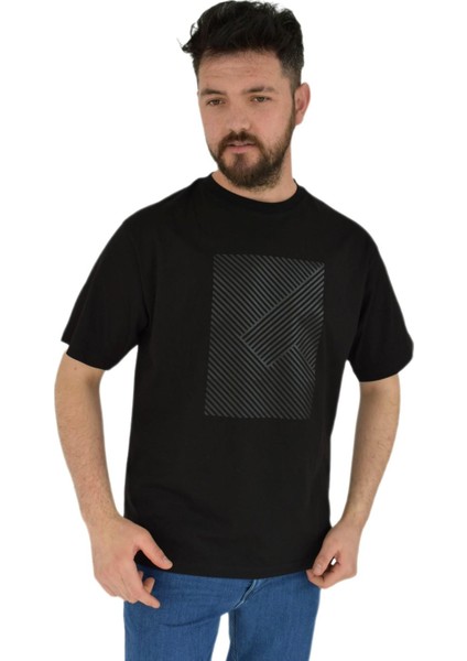 Erkek Baskılı Oversize Tişört 2379 BGL-ST02804