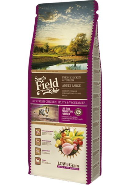 Sam´s Field Fresh Chicken&potato Adult Large 13 kg / Yetişkin Köpek Maması Glutensiz Tavuk Patates