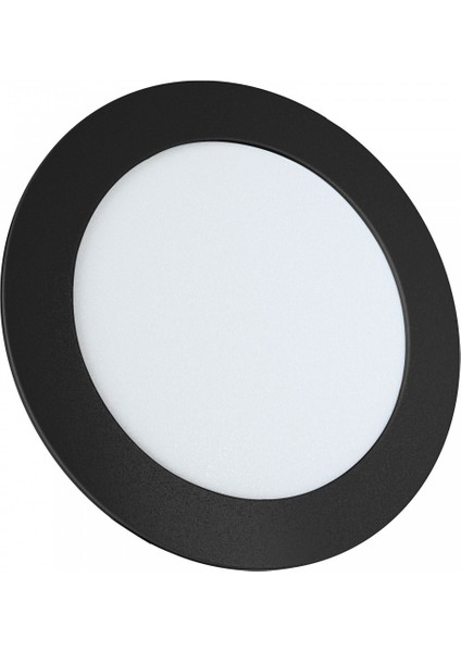 Sıva Altı Yuvarlak Siyah Slim LED Panel Armatür 12W Trafolu Beyaz Işık