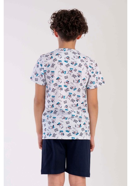 Erkek Çocuk Kısa Kol Şortlu Pijama Takım