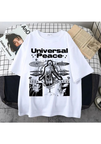 Peace Beyaz T-Shirt ( Unisex )