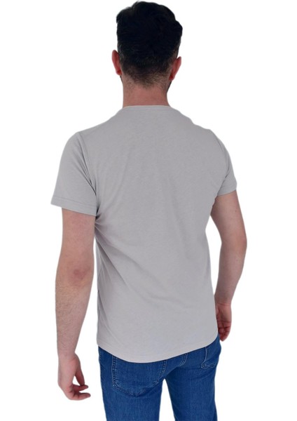 Erkek Baskılı Sıfır Yaka Tişört 2385 BGL-ST02824 fırsatları