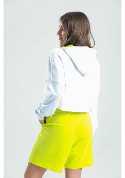 Limon Sarısı Yüksek Bel Basic Şort fırsatları