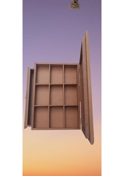 Hobi Dekoratif Takı Makyaj Kutu Model Çekmece Bölmeli Ham Ahşap Mdf El Yapımı fırsatları