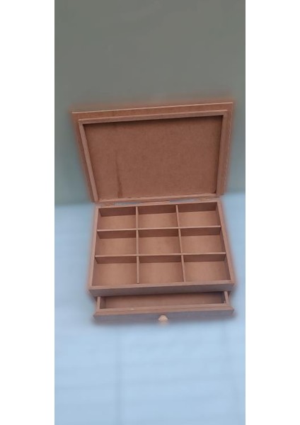 Hobi Dekoratif Takı Makyaj Kutu Model Çekmece Bölmeli Ham Ahşap Mdf El Yapımı indirimleri