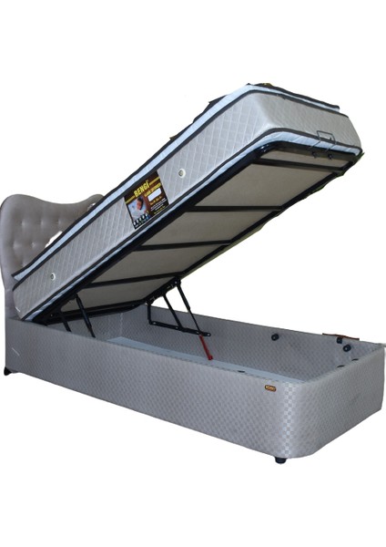 Baza Yatak Başlık Standart Silin Model Metal Fırın Boya 100*200 Pedli Ortopedik Yatak El Yapım