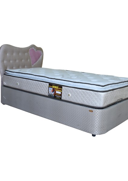 Baza Yatak Başlık Standart Silin Model Metal Fırın Boya 100*200 Pedli Ortopedik Yatak El Yapım