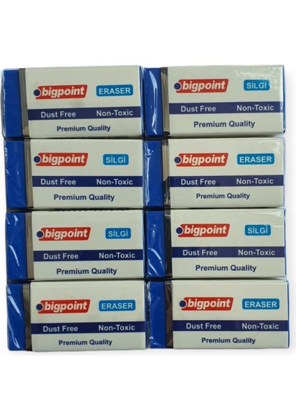 Premium Mavi Sınav Silgisi 8 Adet modelleri