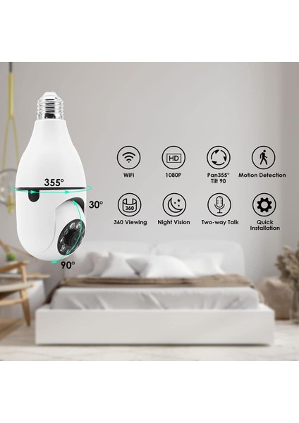 Cmr-6 360° Full Hd 1080P Ampül Smart Ip Kamera