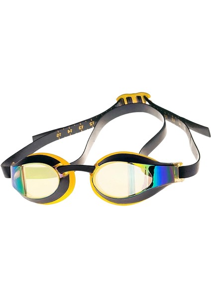 Yüzücü Yarış Gözlüğü Aynalı X-Looks Unisex Sarı & Siyah /rainbow