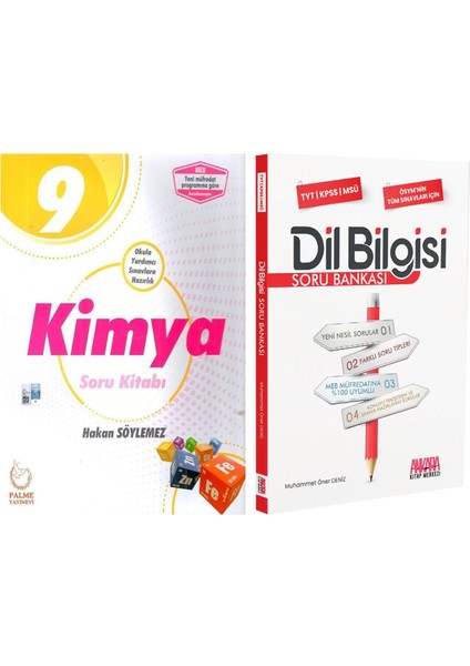 9. Sınıf Kimya ve Dil Bilgisi Soru Bankası Seti 2 Kitap
