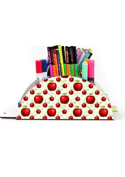 Ahşap Vip Bitki Serisi Gökkuşağı Cetvelli Masaüstü Kalemlik Organizer Montajlı Kutulu fiyatları