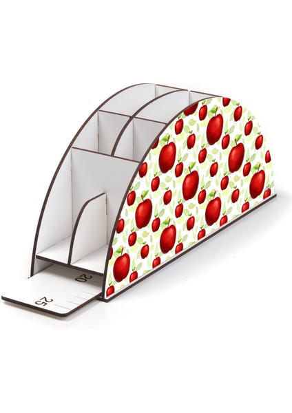 Ahşap Vip Bitki Serisi Gökkuşağı Cetvelli Masaüstü Kalemlik Organizer Montajlı Kutulu modelleri