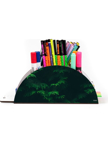 Ahşap Vip Bitki Serisi Gökkuşağı Cetvelli Masaüstü Kalemlik Organizer Montajlı Kutulu fiyatları