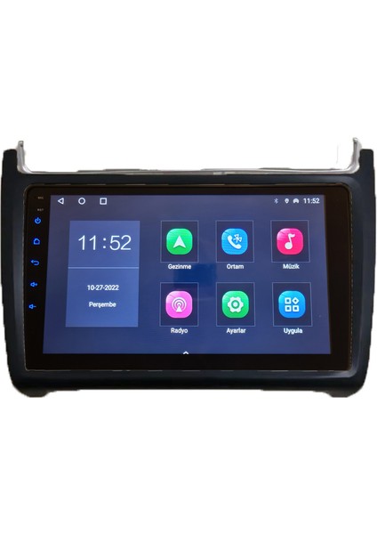 Volkswagen POLO (2012-2017 yıl)2GB Ram 32GB Rom Hafıza Android sürüm 13 Multimedya Kablosuz Carplay Navigasyon 9 inç Ekran