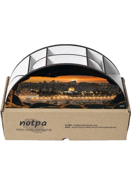 Ahşap Vip Islam Serisi Gökkuşağı Cetvelli Masaüstü Kalemlik Organizer Montajlı Kutulu indirimleri