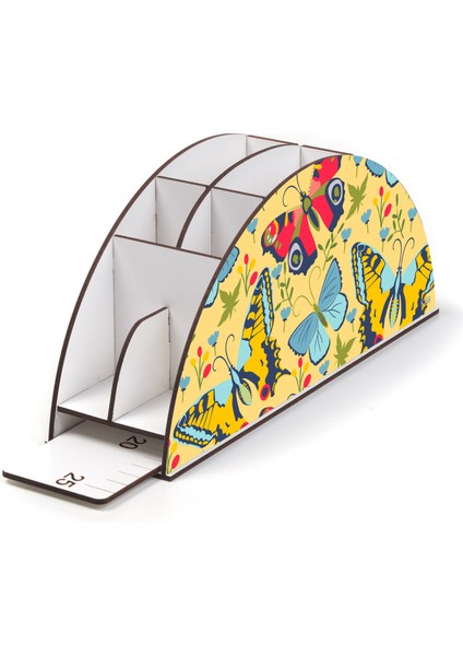 Ahşap Vip Animals Gökkuşağı Cetvelli Masaüstü Kalemlik Organizer Montajlı Kutulu fiyatları