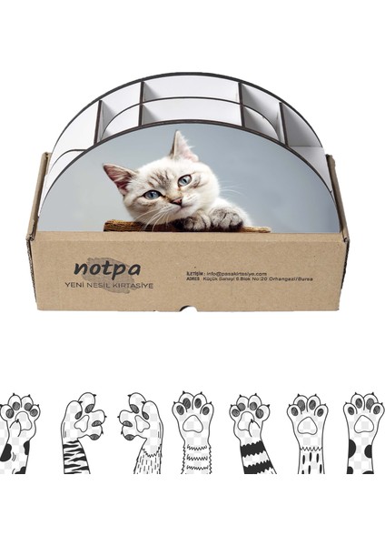 Ahşap Vip Kedi Serisi Gökkuşağı Cetvelli Masaüstü Kalemlik Organizer Montajlı Kutulu indirimleri
