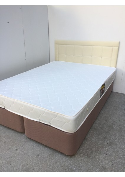Baza-Başlık Standart Silinir Model Deri Başlık Metal Fırın Boya Soft Ortopedik Yatak 150*200 Elyapım