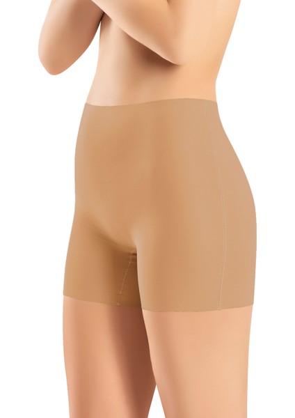 Lazer Kesim Beli Silikonlu Yüksek Bel Şort Korse Özellikli